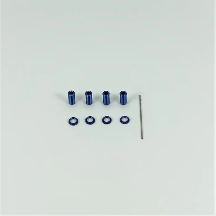 1RC5007 Threaded Alum Shock Body Set, Blue, 18th Scale (4)