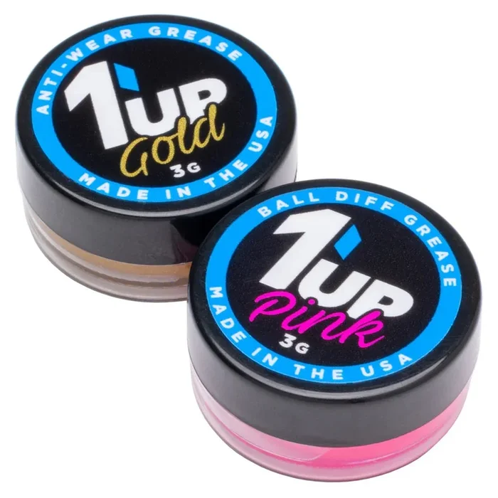 1UP Pro Ball Differential (Diff) Grease Combo (2 Jars) Gold & Pink 120504