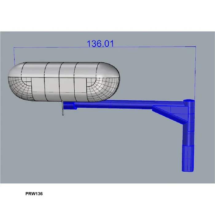 3D Printed Scale Winch AS350 50 136mm Black