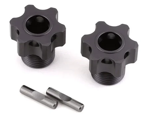 +3mm Gun Metal Annodized Wheel Hubs with Pins (2)