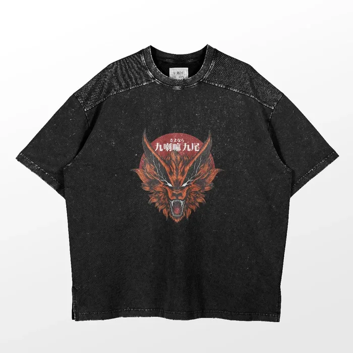 Adeus camiseta de nove caudas | Design de anime exclusivo | Vestuário de anime premium