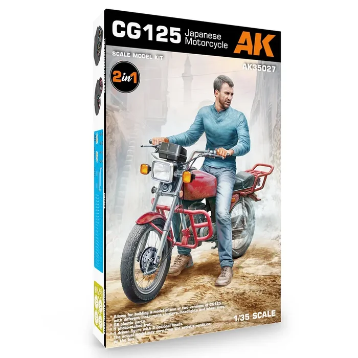 AK Interactive 35027 1/35 CG125 Japanese Motorcycle Model Kit