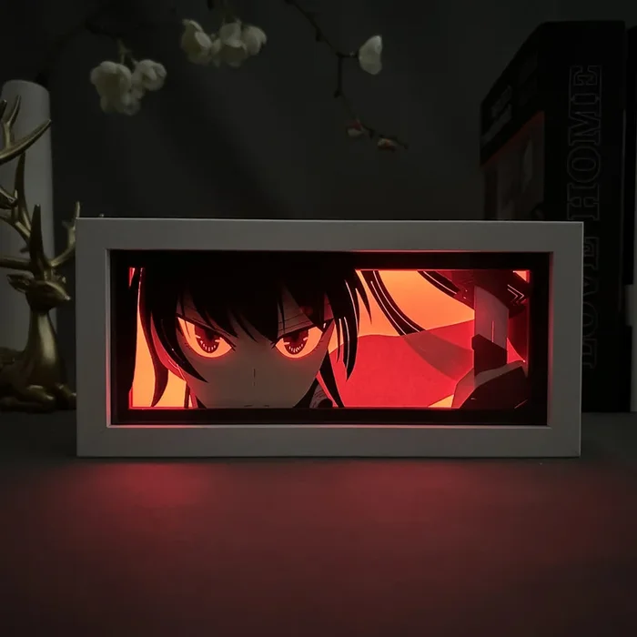 Akame GA Kill Anime Light Box-Lâmpada LED 3D AKAME com efeitos de mudança de cor