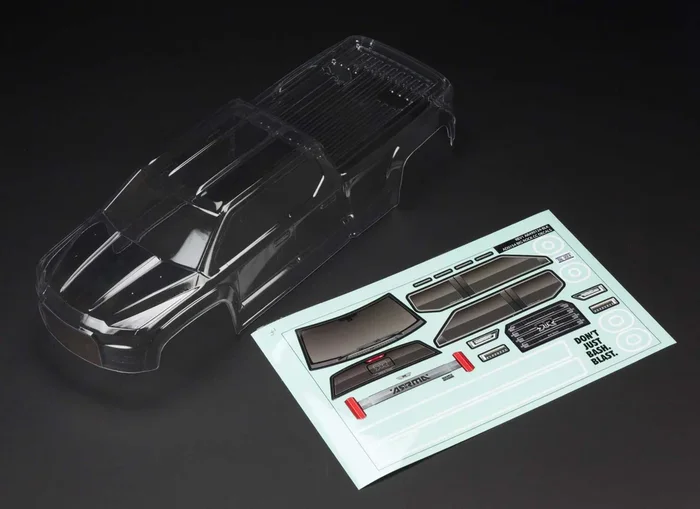 ARRMA ARA402284 BIG ROCK CREW CAB 4×4 Clear Body with Decals