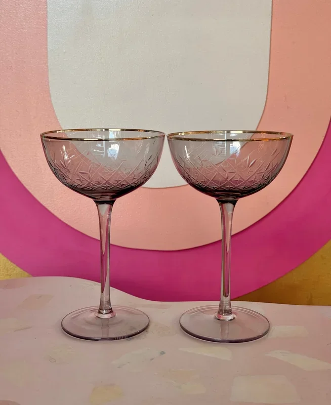 art deco coupe glasses {set of 2}