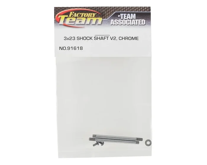 Associated 3x23mm V2 Chrome Screw Mount Front Shock Shaft (2)
