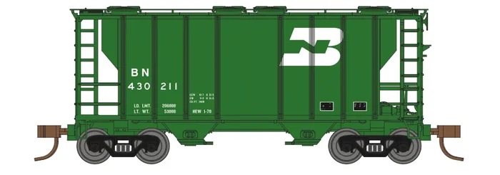 Athearn 17241 N Scale PS-2 2600 Covered Hopper Burlington Northern BN 430222