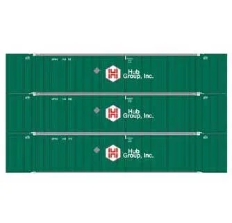 Athearn 17309 N Scale 53′ Stoughton Intermodal Container HUB Group UPHU 3 Pack #2