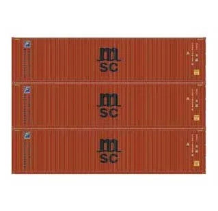 Athearn 17439 N Scale 40′ High Cube Container MSC/Florens 3 Pack #2