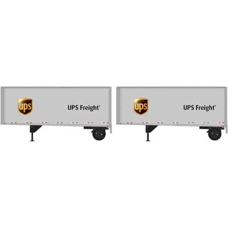 Athearn 29040 HO Scale 28′ Trailers with Dolly UPS