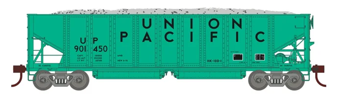 Athearn 7650 HO Scale 40′ Ballast Hopper Union Pacific UP 4 Pack #2