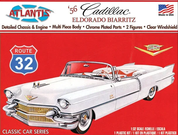 Atlantis Models 1200 1/32 1956 Cadillac Eldorado with Glass Model Car Kit