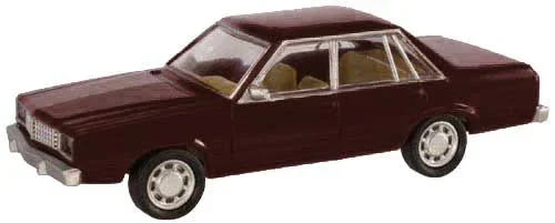 Atlas 60000156 N Scale 1978 Ford Fairmont Sedan – Dark Cordovan Metallic 2 Pack