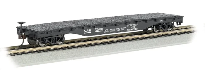 Bachmann 17342 HO Scale 52′ Flatcar Norfolk & Western N&W