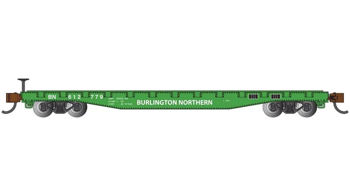 Bachmann 17357 N Scale 52′ Flatcar Burlington Northern BN 612779