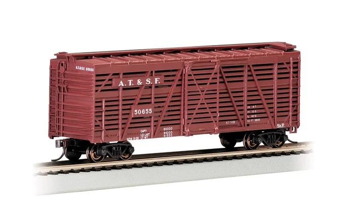Bachmann 18502 HO Scale 40′ Stock Car Santa Fe ATSF 94135