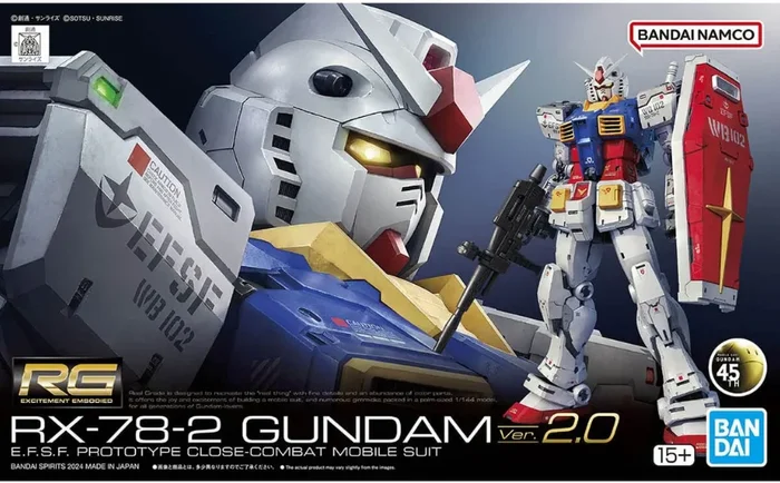 Bandai 2700762 RG 1/144 RX-78-2 Gundam Ver. 2.0 “Mobile Suit Gundam”