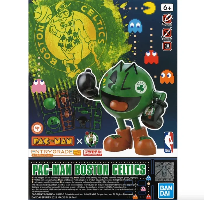 Bandai x NBA 2593835 Entry Grade Boston Celtics Pac-Man Model Kit