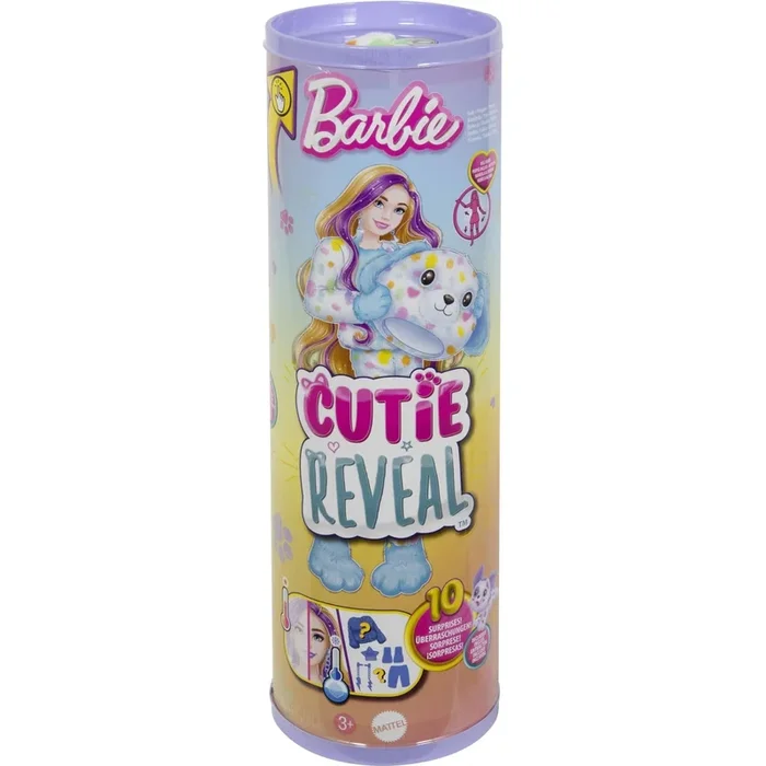 Barbie Cutie Reveal Color Dream Series Puppy Doll with 10 Surprises