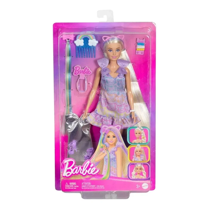 Barbie Hair Play Fun and Fancy Collection with Extra Long Playable Hair and Styling Accessories