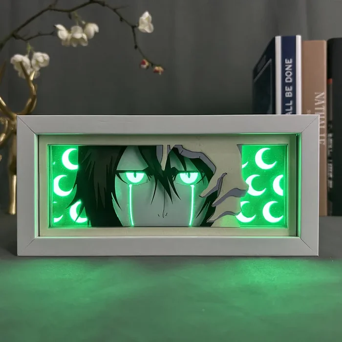 Bleach Anime Light Box-Efeito 3D Ulquiorra Cifer, luz LED ajustável de 16 cores