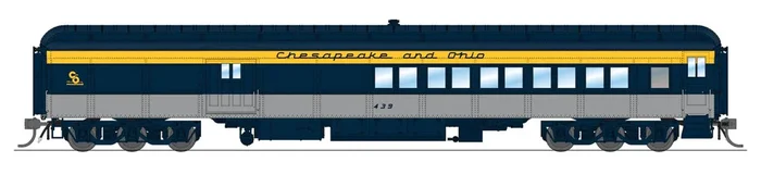 BLI 9115 HO Scale Coach Baggage Combine – Chesapeake & Ohio C&O 458