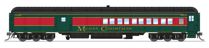 BLI 9120 HO Scale Coach Baggage Combine – Christmas