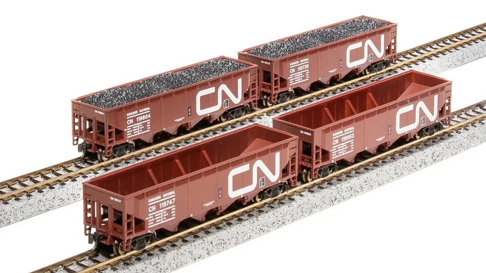 Broadway Limited Imports 7434 N Scale 70 Ton Hopper Canadian National CN “Fantasy” 4 Pack