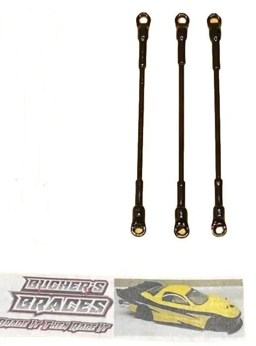 Bucher’s Braces For Drag Car Body Front Bumper 3 Piece Set