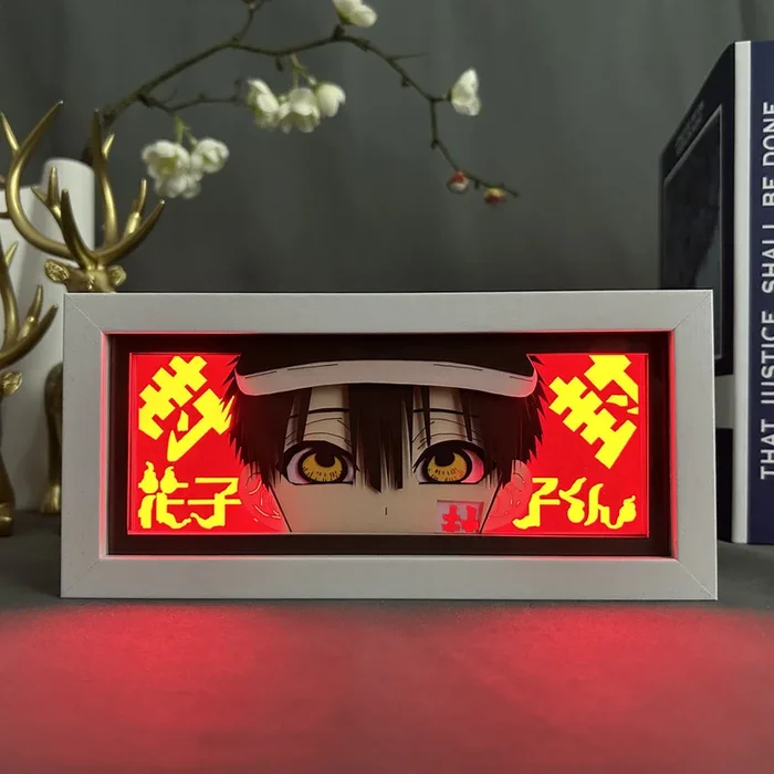 Caixa de luz de anime Hanako-kun ligada ao banheiro-efeito 3D Hanako, luz LED ajustável de 16 cores