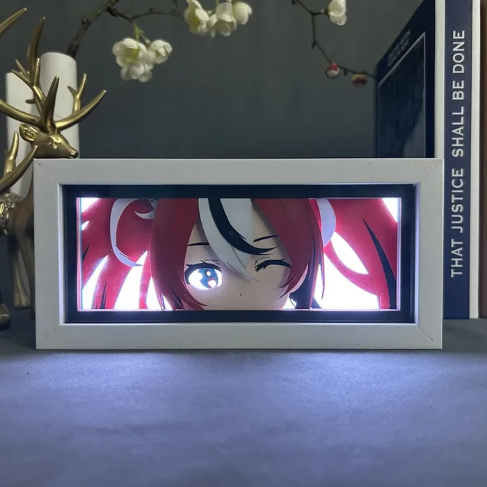 Caja de luz de anime: lámpara LED de cambio de color dinámico 3D premium con caracteres de anime