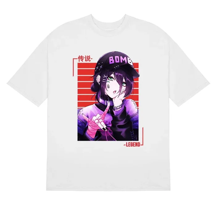 Camiseta de diablo de BOMB BOMB BOMBER – Camisa de anime 100% de algodón con diseño vibrante