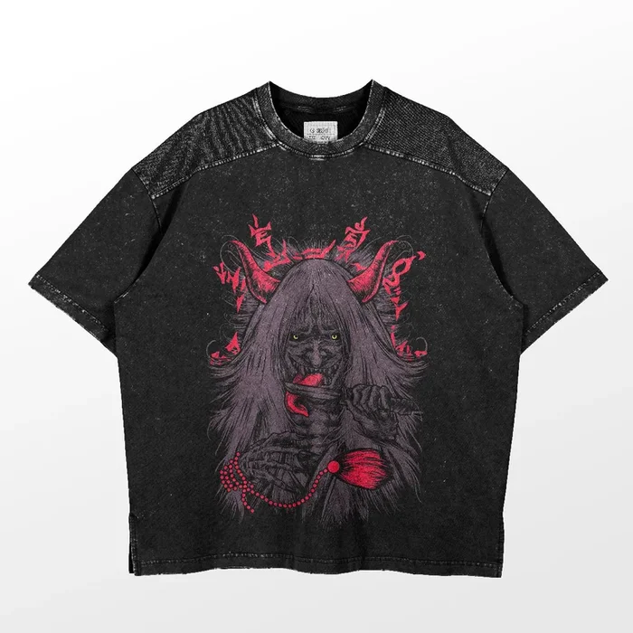 Camiseta monocromática shiki fujin rojo-arte shippuden distintivo de Naruto
