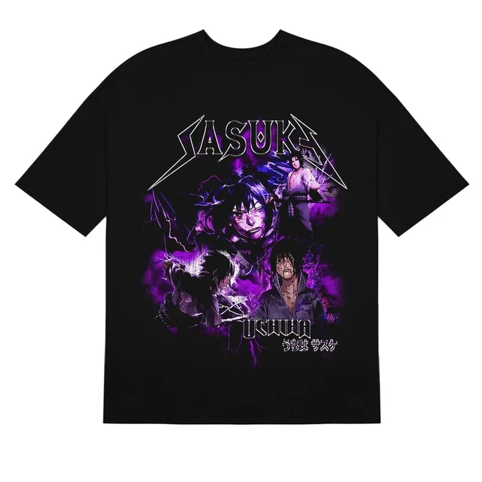 Camiseta Sasuke Uchiha | Diseño exclusivo de Naruto | Ropa de anime premium