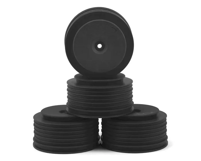 DE Racing PS4-LB Black Speedline SC Wheels for TLR 22SCT, TEN-SCTE, Tekno SCT410 4 Pack