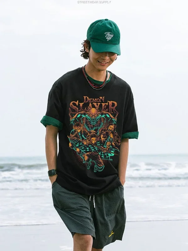 Demon Slayer Squad T-Shirt – Tanjiro, Zenitsu, Inosuke und Nezuko