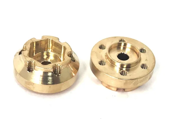 Dlux Brass Wheel Hub, 12mm Hex