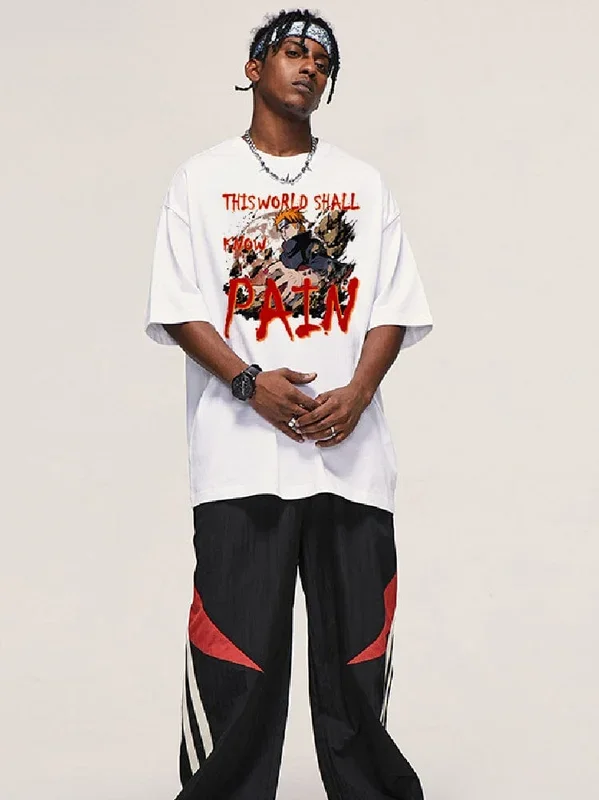 Dolor ‘Este mundo sabrá dolor’ Camiseta ‘| Camisa de anime de alta calidad