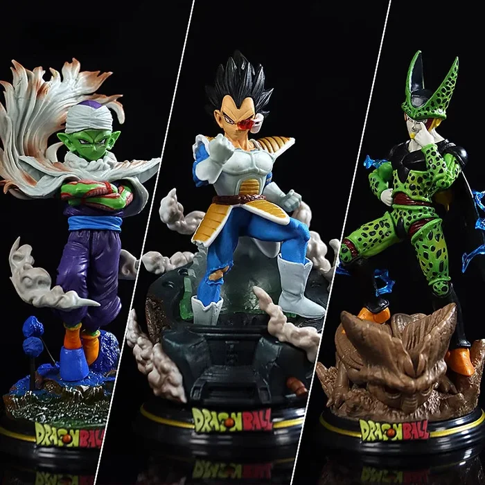 Dragon Ball Z ชุดรูปสะสม – 17 ซม. Piccolo, Vegeta และเซลล์, 3 รูปแบบ