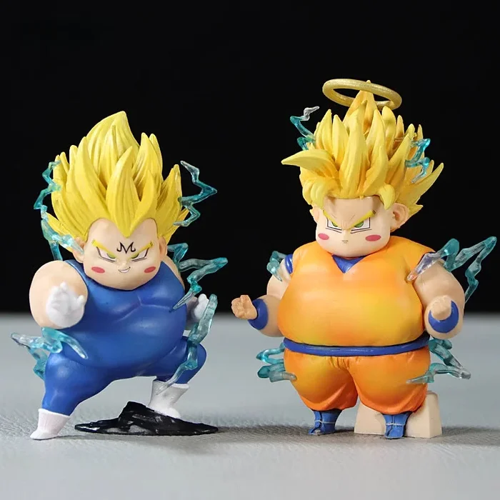 Dragon Ball Z Mini Vegeta and Goku Figures Set – 7.5cm, 0.1kg – Super Saiyan Transformation