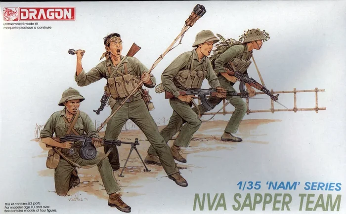 Dragon Models 3308 1/35 NVA Sapper Team Figures Model Kit