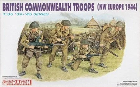 Dragon Models 6055 1/35 British Commonwealth Troops (NW Europe 1944) Model Kit