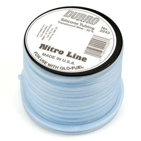 Dubro 50′ Nitro Line Silicone Fuel Tubing-Blue 2243