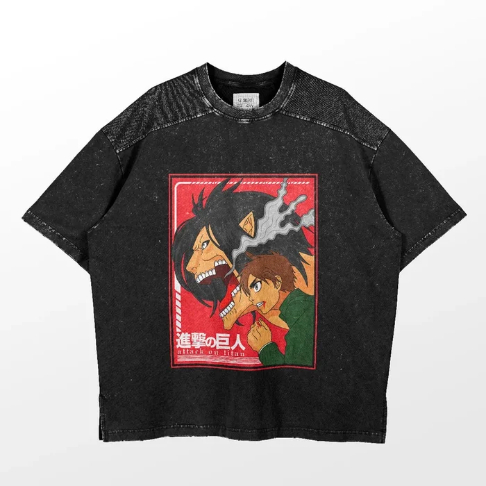 Eren Yeager and Attack Titan Transformation T-Shirt – Attack on Titan