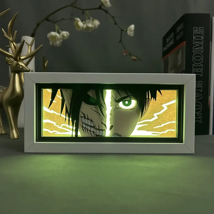 Eren Yeager Ataque no Titan 3D LED Light Box – Titan Form Glow Lamp