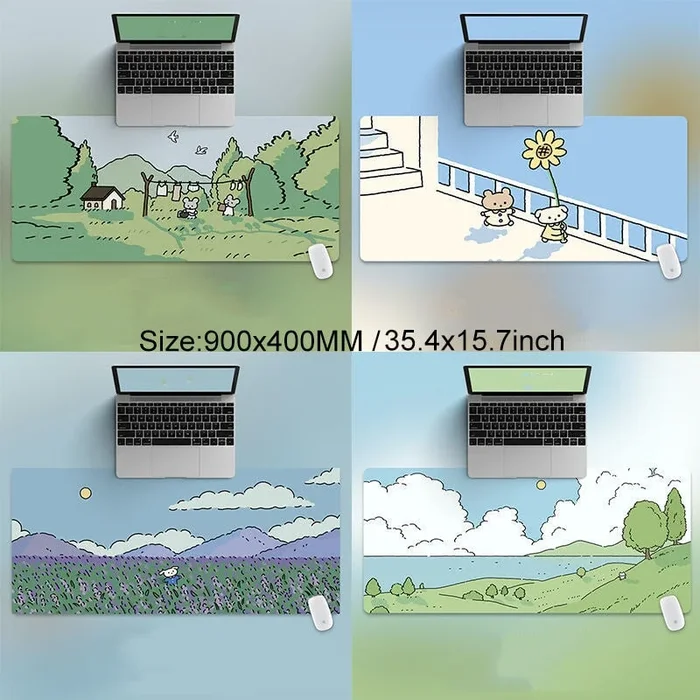 Escape to the Countryside in Your Room Large Mouse Pads