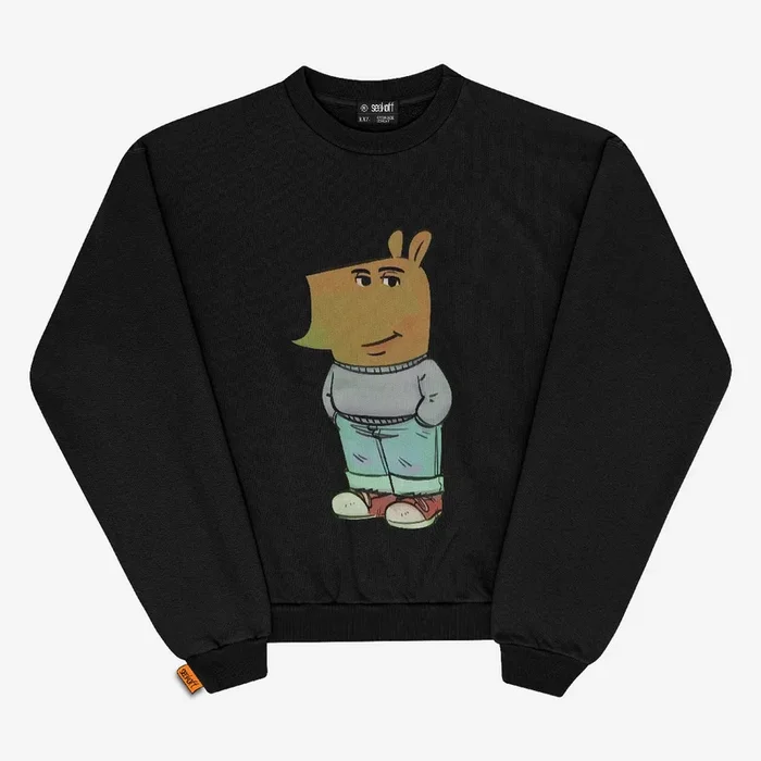 เสื้อสเวตเตอร์คลาสสิกชิลล์-เสื้อสวมหัวที่ได้รับแรงบันดาลใจจากไวรัส มีจำหน่ายในสีขาวและสีดำ