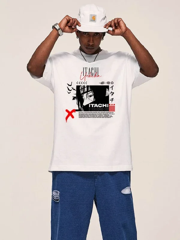 เสื้อยืด Itachi Uchiha Design เสื้อผ้าอนิเมะพรีเมี่ยม