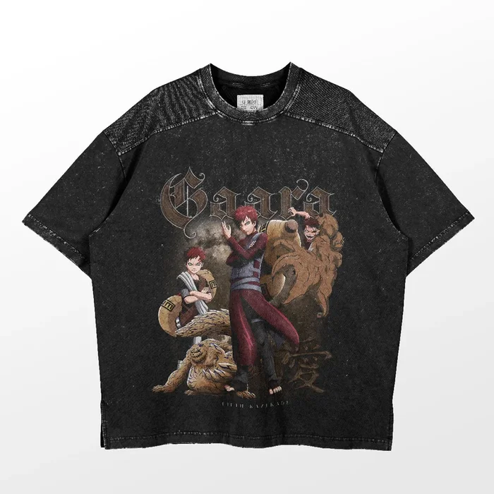เสื้อยืดตัวละคร Gaara เครื่องแต่งกายอนิเมะคุณภาพสูง