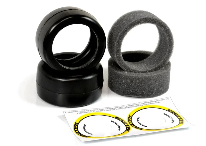 Exotek F1 Front Rubber Belted Tires w/Foams V2 40X Yellow Firm 2193